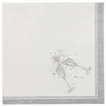 Papstar 160 Servietten `ROYAL Collection` 1/4-Falz 40 cm x 40 cm silber...