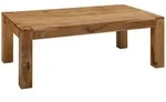 FineBuy Massiver Couchtisch PATAN 110 cm Holz Tisch Massiv Wohnzimmertisch