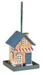 Relaxdays Vogelfutterhaus, Holz, zum Aufh&auml;ngen, Caf&eacute;, Landhaus, HBT:...