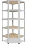 shelfplaza OFFICE 200x60x30 cm Eckregal in lichtgrau mit 5 B&ouml;den und 175 kg...