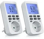BEARWARE 2x Zeitschaltuhr programmierbar mit LCD Display Steckdosen Timer / max...