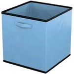 Intirilife 6x faltbare Aufbewahrungs-Stoffbox in Blau - 26.7 x 26.7 x 28 cm -