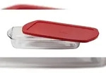 Borcam - Auflaufform, Backform, Servierform rechteckig aus Glas mit Deckel