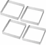 Westmark 4 Tartelette-Rahmen, quadratisch, 10 x 10 cm, 341222E3