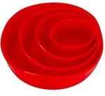 Intirilife 4-teiliges Kuchenbackformen Set Rund aus Silikon in Rot - 10 cm /...