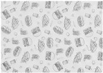HENDI Einschlagpapier, fettdicht, Fastfood-Muster, 500 Stk., 250x350mm