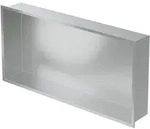 LuxeBath Duschnische 60x30 cm Silber aus Edelstahl Wandnische Duschablage