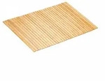 Relaxdays Badvorleger aus Bambus, 80x50 cm, rutschfester Duschvorleger,