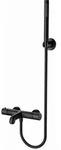 Aloni Wannenarmatur mit Thermostat und Handbrause schwarz matt