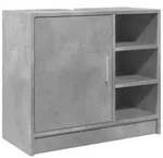 vidaXL Waschbeckenunterschrank Betongrau 63x29x55 cm Holzwerkstoff