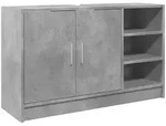 vidaXL Waschbeckenunterschrank Betongrau 90x29x55 cm Holzwerkstoff