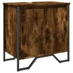vidaXL Waschbeckenunterschrank R&auml;uchereiche 60x35x60 cm Holzwerkstoff
