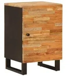 vidaXL Badezimmerschrank Natur 38 x 33 x 58 cm Massivholz Mango