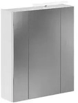 Ebuy24 Ice Spiegelschrank Bad Inkl. Beleuchtung 3 Spiegelt&uuml;ren Wei&szlig; hochglanz,