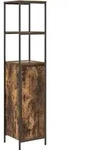 vidaXL Badschrank mit Regalen R&auml;uchereiche 36x35x165 cm