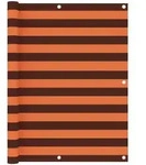 vidaXL Orange und brauner Balkonschirm 120x400 cm Oxford-Stoff Shade Line-Modell