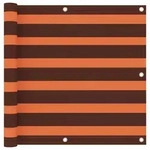 vidaXL Balkon-Sichtschutz Orange und Braun 90x500 cm Oxford-Gewebe