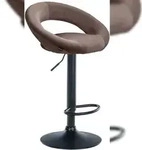 CLP Barhocker Olinda Samt braun/schwarz