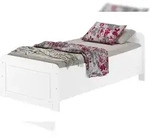 Erst-Holz Wei&szlig;es Einzelbett extra hoch 100x200 Zubeh&ouml;r w&auml;hlbar V-60.42W-10...