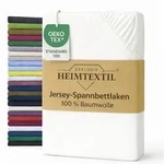 EXKLUSIV HEIMTEXTIL Jersey Spannbettlaken 200 x 220 cm Weiss 100% Baumwolle...