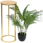 DanDiBo Blumenhocker Metall Gold Rund 60 cm Blumenst&auml;nder Beistelltisch 96510 M