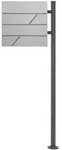 ML-Design ECD Germany Standbriefkasten Anthrazit Edelstahl mit Zeitungsfach,