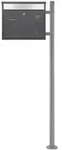 ML-Design ECD Germany Standbriefkasten Edelstahl Silber 120 cm, mit Pfosten &
