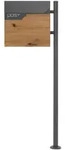 ML-Design ECD Germany Standbriefkasten Anthrazit Edelstahl 120 cm mit...