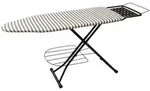 Relaxdays B&uuml;gelbrett f&uuml;r Dampfb&uuml;geleisen, 110x33 cm, h&ouml;henverstellbar, klappbar,
