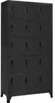 vidaXL Schlie&szlig;fachschrank Anthrazit 90x40x180 cm Stahl