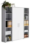 moebel-dich-auf Aktenschrank TABOR 3 in lichtgrau / wei&szlig; matt, Schrankwand,