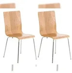 CLP 2er-Set Wartezimmerstuhl PEPE eiche