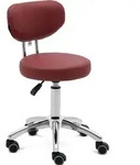 physa Rollhocker mit R&uuml;ckenlehne - 46 - 60 cm - 150 kg - burgund