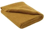 wometo eco Kuscheldecke Strick 140x190 gelb - 60% recyceltes Material & OEKO-TEX