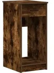 Computer-Tower-Unterst&uuml;tzung und Schublade aus ger&auml;ucherter Eiche, 35 x 45 x 77 cm,