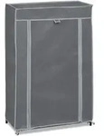 Relaxdays Schuhschrank Stoff, 5 F&auml;cher, 15 Paar Schuhe, abnehmbarer Bezug,