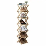 Relaxdays Schuhregal, 7 Schuhablagen, Klappregal f&uuml;r Flur & Schlafzimmer, HBT 124 x