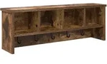 vidaXL Wandmontierter Kleiderst&auml;nder R&auml;uchereiche 75 x 16 x 26 cm