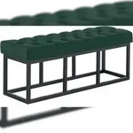 CLP Sitzbank Amun Stoff mit schwarzem Gestell Stoff HBT: 46x120x38 cm gr&uuml;n 120...