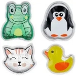 Relaxdays K&uuml;hlpads Kinder, 4er Set, Kalt Warm Kompresse, Tiermotive,...