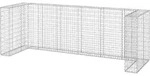 vidaXL Gabionenwand f&uuml;r M&uuml;lltonnen Verzinkter Stahl 325x100x110 cm