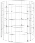 vidaXL Gabionen-S&auml;ule Rund Verzinkter Stahl &Oslash;50x50 cm