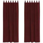 vidaXL Verdunkelungsvorh&auml;nge 2 pcs Weinrot 140 x 245 cm Samt