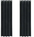 vidaXL Verdunkelungsvorh&auml;nge 2 pcs Schwarz 140 x 260 cm Samt