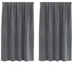 vidaXL Verdunkelungsvorh&auml;nge 2 pcs Hellgrau 140 x 140 cm Samt