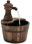 Outsunny - Gartenbrunnen - 27Lx27Wx37Hcm - Natur