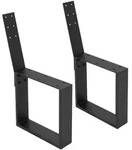 ML-Design Bankbeine 2er Set 40x78,5 cm Schwarz | Stahl massiv, wetterfest,
