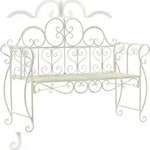 CLP Gartenbank Minna Metall HBT: 94x128x46 cm antik-creme