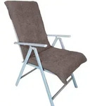 NYVI Frottee Schonbezug f&uuml;r Gartenstuhl NYVISpa 60x130 cm Taupe - Hygiene...