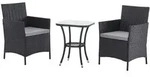SVITA BROOKLYN BISTRO Gartenm&radic;&part;belset 3-tlg. Rattan Outdoor Gartenlounge...